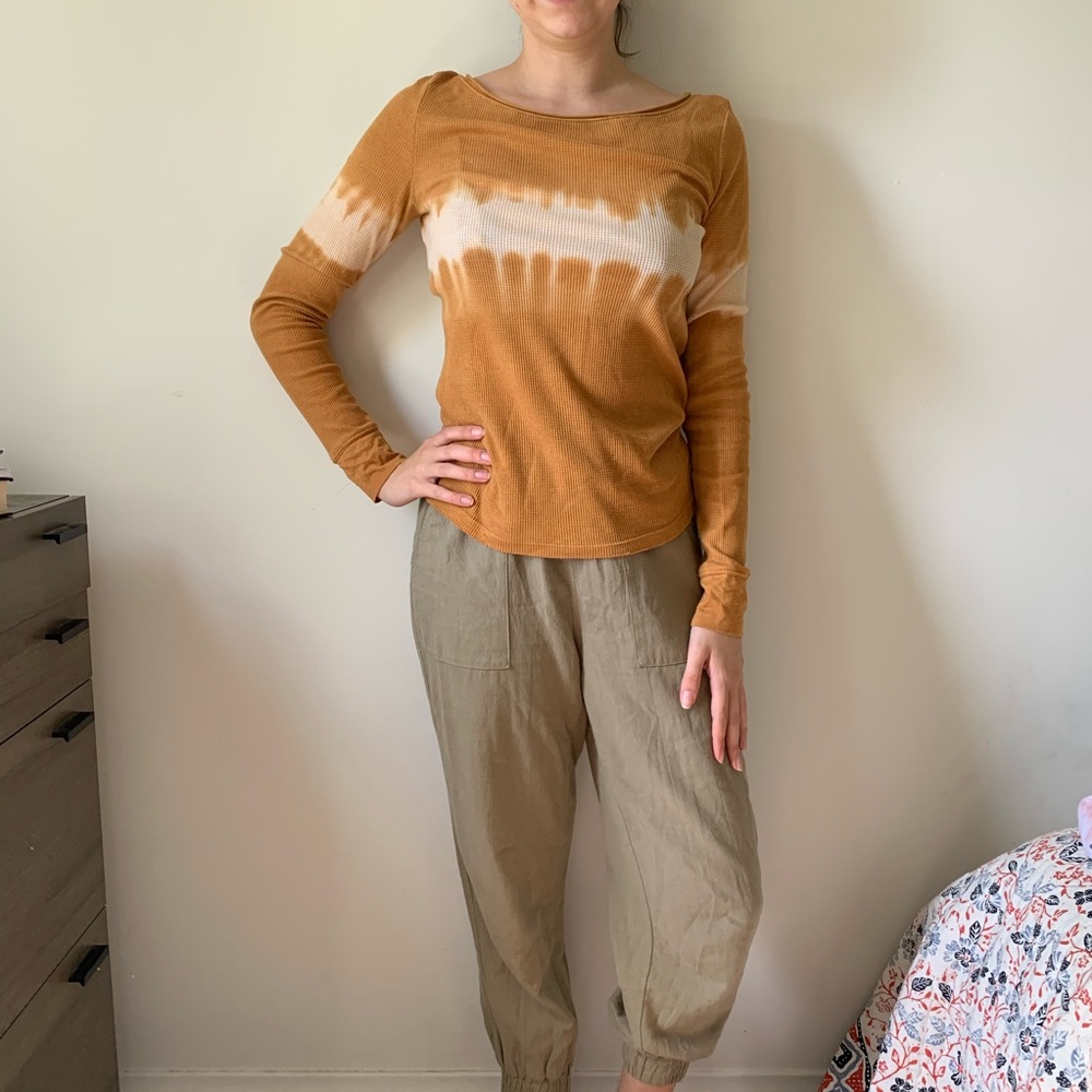 Free People Tie Dye Waffle Thermal